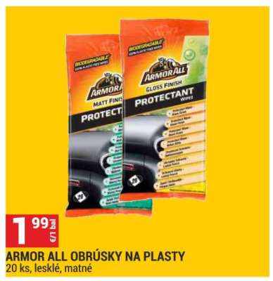 ARMOR ALL OBRÚSKY NA PLASTY