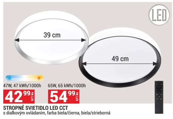 STROPNÉ SVIETIDLO LED CCT