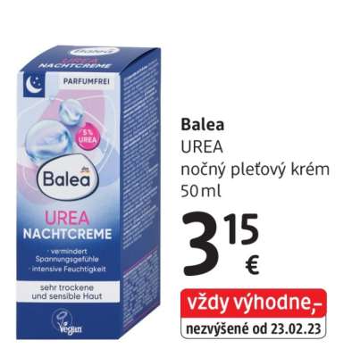 Balea UREA nočný pleťový krém 50 ml