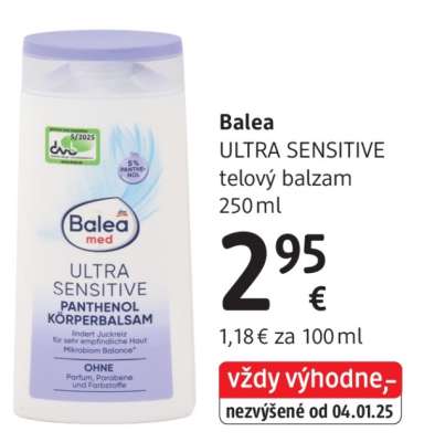 Balea ULTRA SENSITIVE telový balzam 250ml