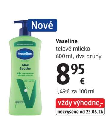 Vaseline telové mlieko