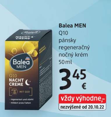 Balea MEN Q10 pánsky regeneračný nočný krém 50 ml