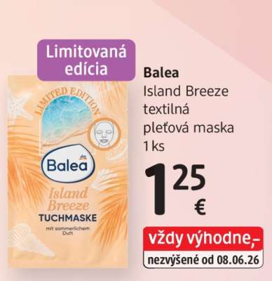 Balea Island Breeze textilná pleťová maska