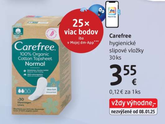 Carefree hygienické slipové vložky