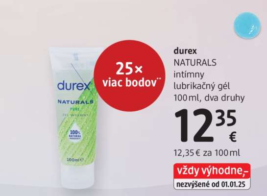 durex NATURALS intímny lubrikačný gél