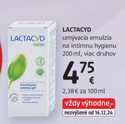 Lactacyd umývacia emulzia na intímnu hygienu