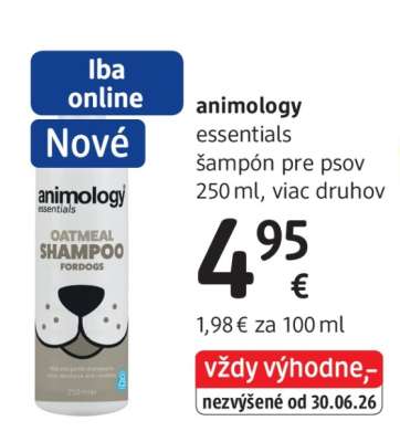 animology essentials šampón pre psov