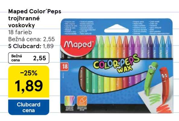 Maped Color'Peps trojhranné voskovky**