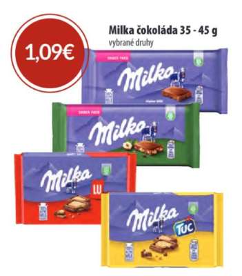 Milka čokoláda 35 - 45 g