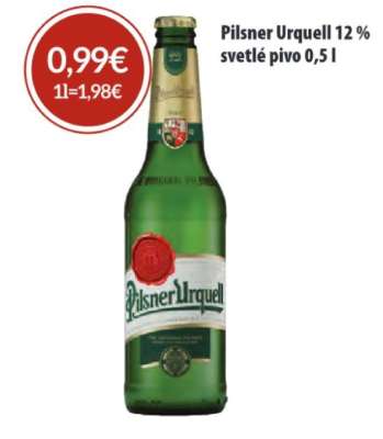 Pilsner Urquell 12 % svetlé pivo 0,5 l