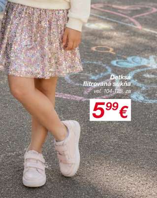 Detská flitrovaná sukňa