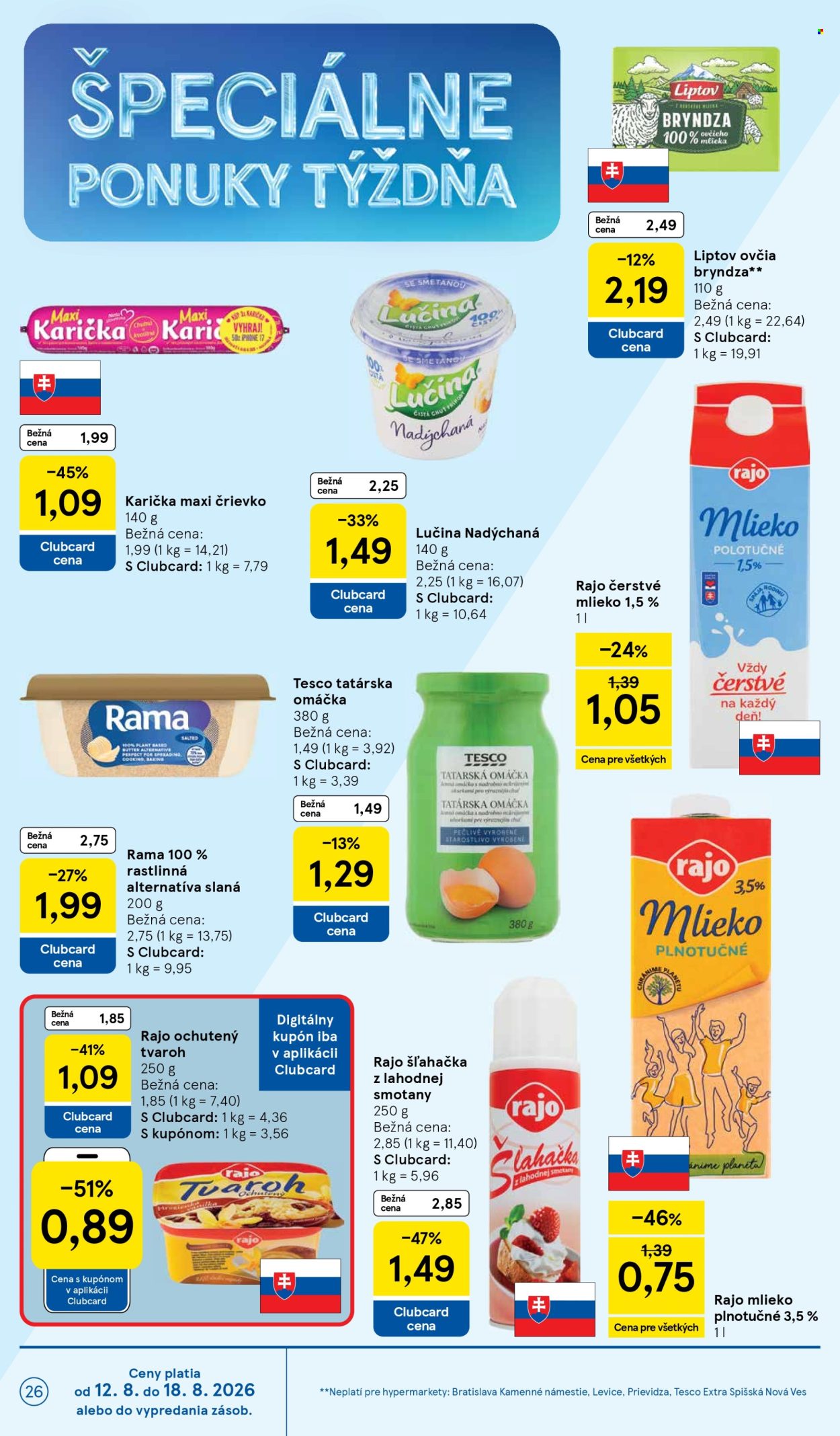 Leták TESCO - 12.8.2026 - 18.8.2026. Strana 26