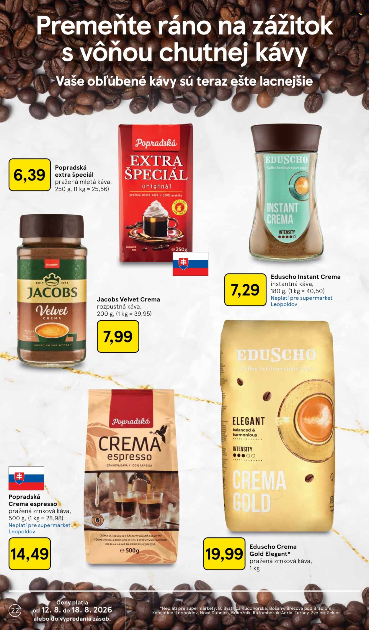 Leták TESCO supermarket - 12.8.2026 - 18.8.2026. Strana 22