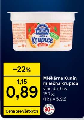 Mlékárna Kunín mléčna krupica