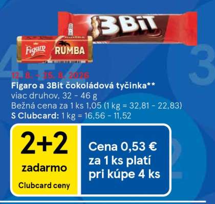 Figaro a 3Bit čokoládová tyčinka