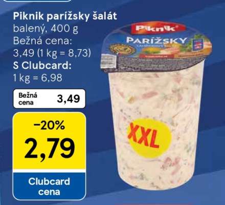 Piknik parížsky šalát
