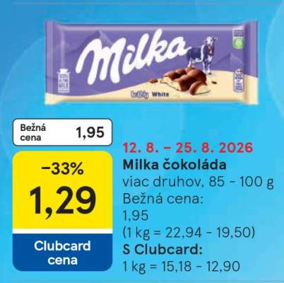 Milka čokoláda