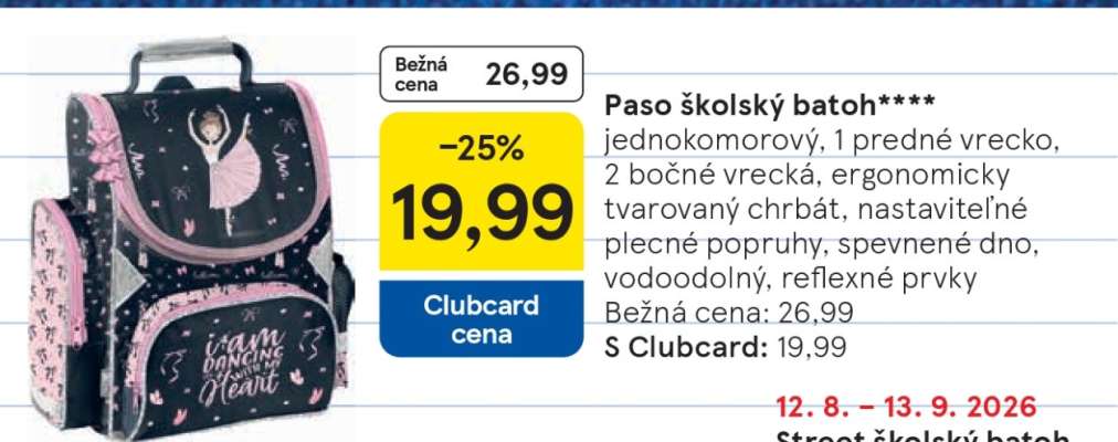 Paso školský batoh