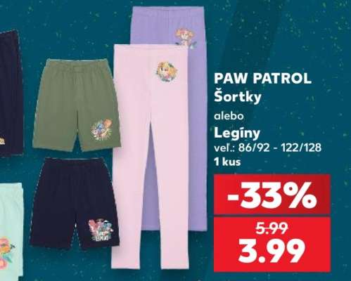 PAW PATROL Šortky alebo Legíny