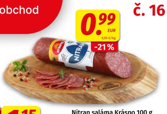 Nitran saláma Krásno 100 g