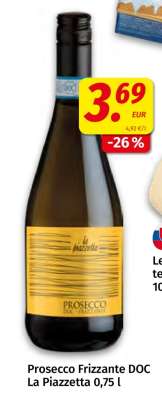 Prosecco Frizzante DOC La Piazzetta 0,75 l