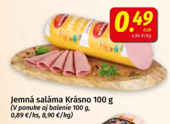 Jemná saláma Krásno 100 g