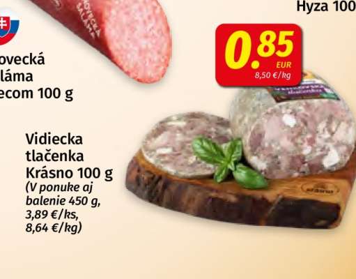 Vidiecka tlačenka Krásno 100 g