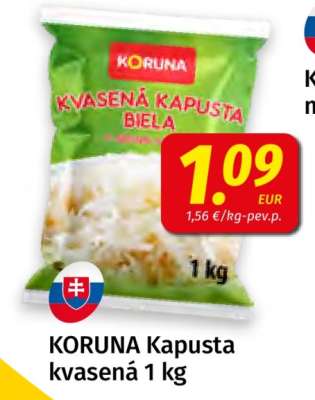 KORUNA Kapusta kvasená 1 kg