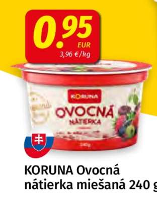 KORUNA Ovocná nátierka miešaná 240 g