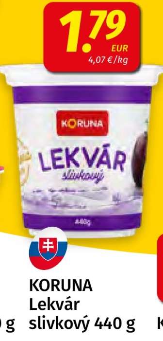 KORUNA Lekvár slivkový 440 g