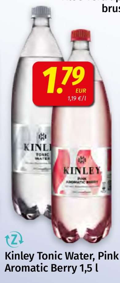 Kinley Tonic Water, Pink Aromatic Berry 1,5 l