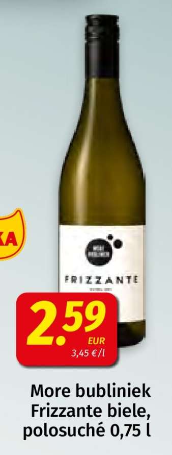 More bubliniek Frizzante biele, polosuché 0,75 l