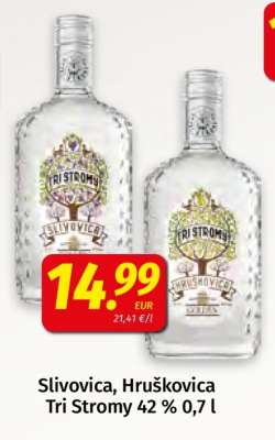 Slivovica, Hruškovica Tri Stromy 42 % 0,7 l