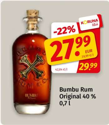 Bumbu Rum Original 40% 0,7 l