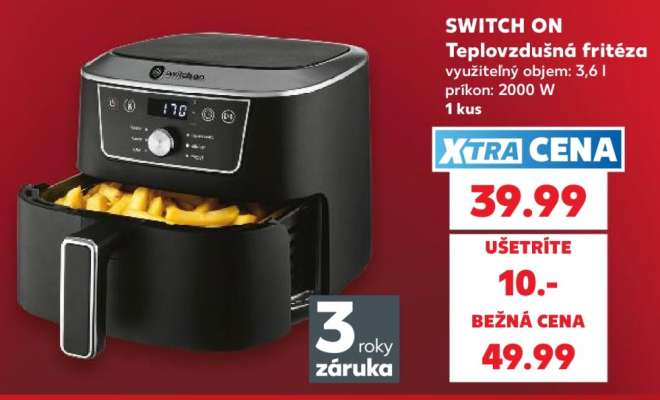SWITCH ON Teplovzdušná fritéza