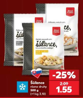 Šúľance rôzne druhy