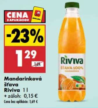 Mandarinková šťava Riviva 1l
