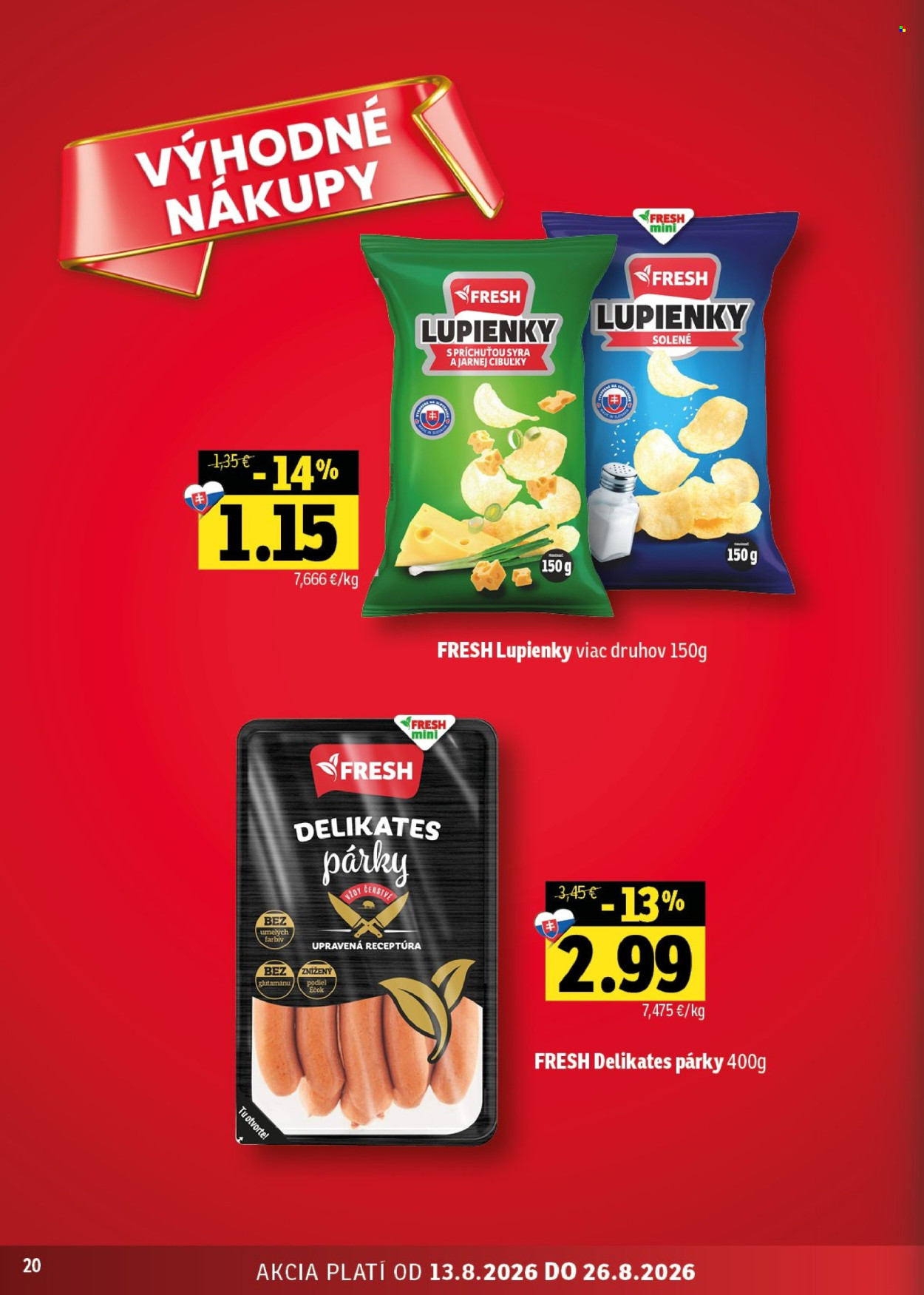 Leták FRESH - 13.8.2026 - 26.8.2026. Strana 20