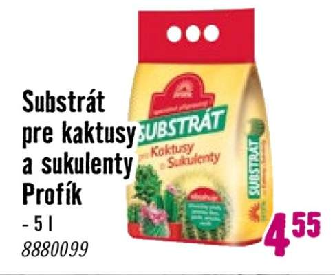 Substrát pre kaktusy a sukulenty Profík