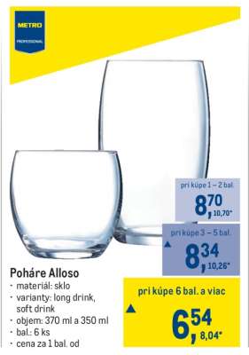 Poháre Alloso
