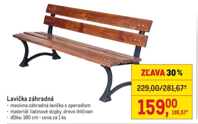 Lavička záhradná