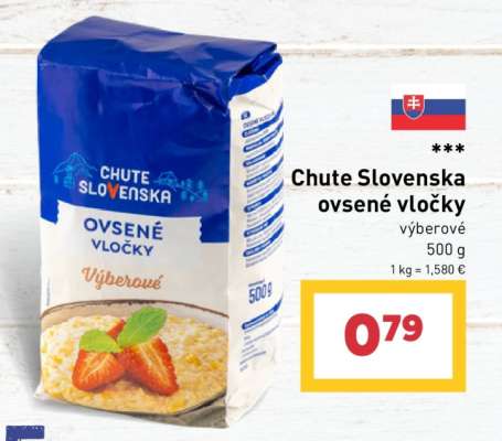 Chute Slovenska ovsené vločky