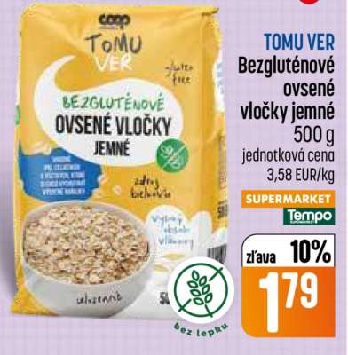 TOMU VER Bezgluténové ovesné vločky jemné
