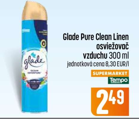 Glade Pure Clean Linen osviežovač vzduchu 300 ml