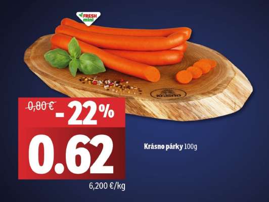 Krásno párky 100g