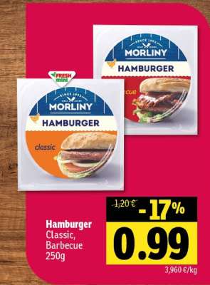 Hamburger Classic, Barbecue 250g