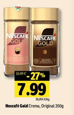 Nescafé Gold Crema, Original 200g