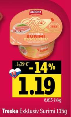 Treska Exklusiv Surimi 135g
