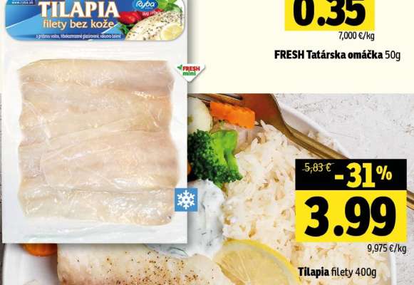Tilapia filety 400g