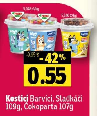 Kostici Barvíci, Sladkáči 109g, Čokoparta 107g